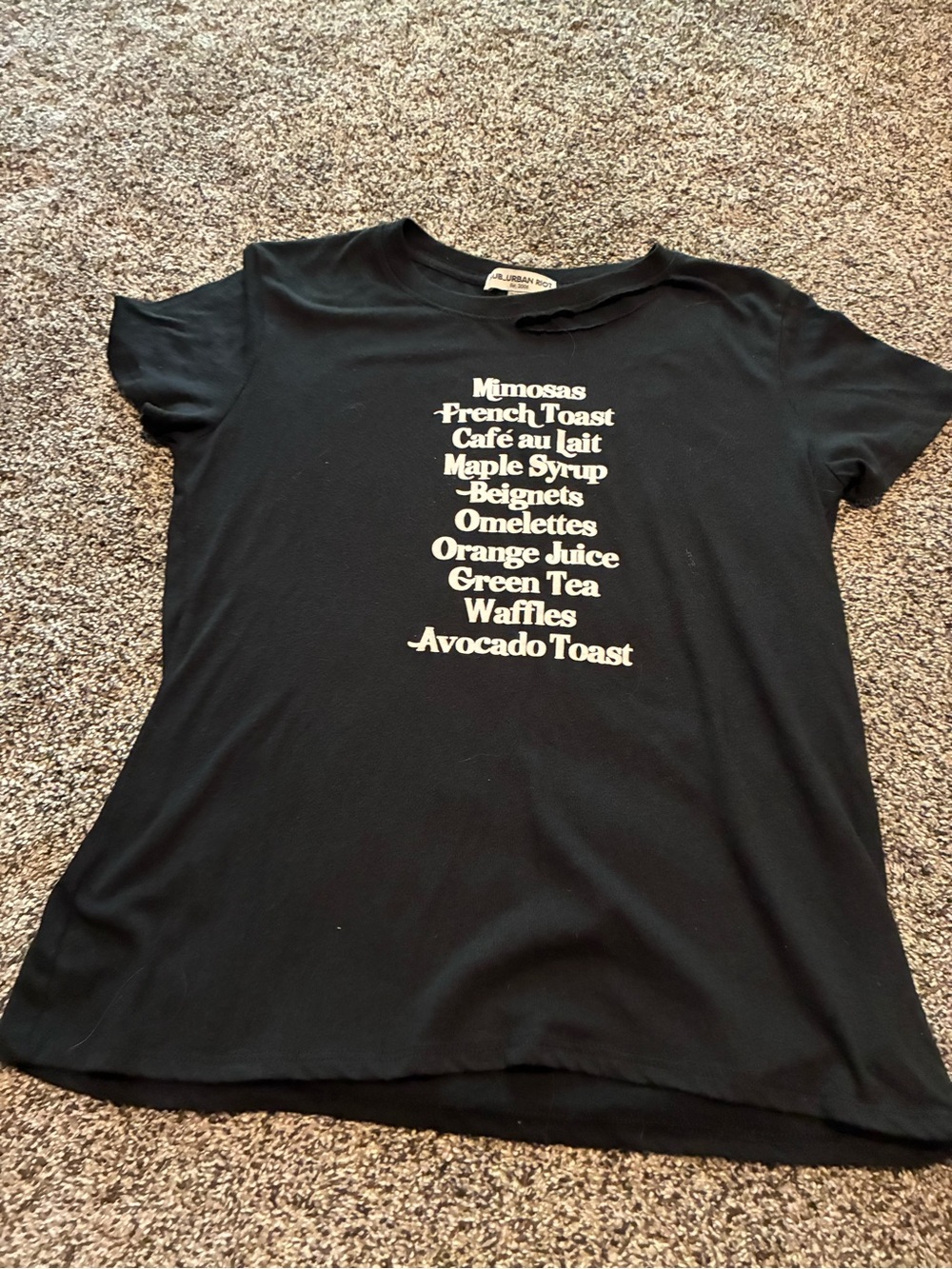 Sub_Urban Riot Black Tee with Cream Breakfast List